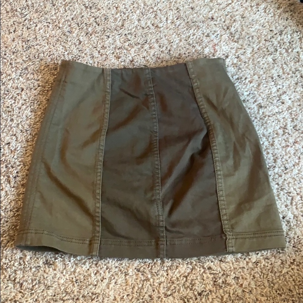 Free people army green skirt
